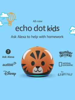 Christmas Gifts Amazon Echo Dot Kids (4Th Gen), Designed For Children, With Parental Controls – Tiger* Christmas Gifts