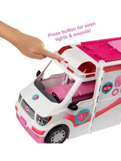 Barbie Careers Care Clinic Vehicle Ambulance With Lights And Sounds* Barbie