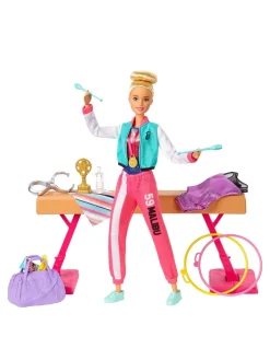 Barbie Gymnastics Doll And Playset With Twirling Feature, Balance Beam, 15+ Accessories* Barbie