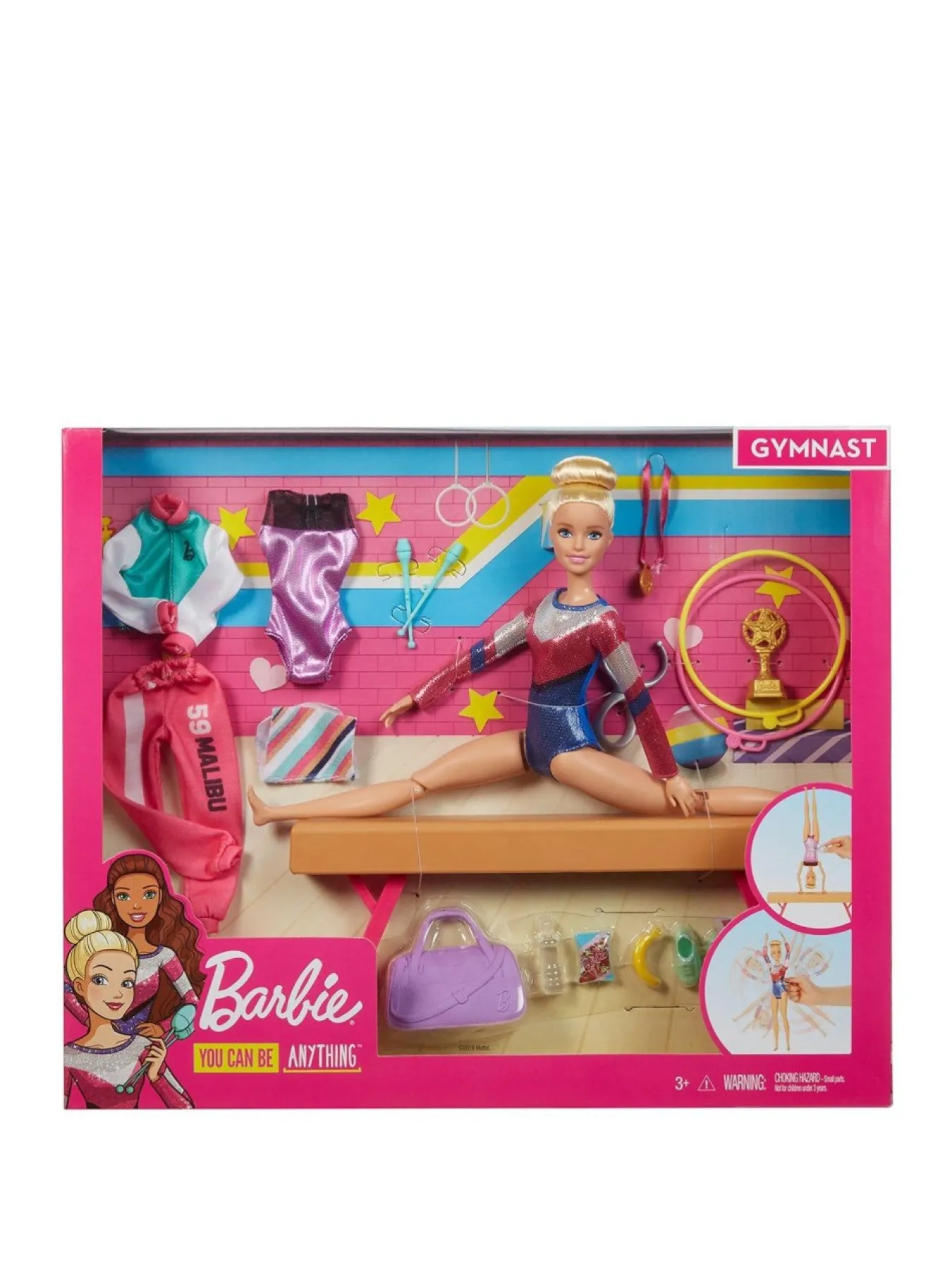 Barbie Gymnastics Doll And Playset With Twirling Feature, Balance Beam, 15+ Accessories* Barbie