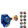 * Disney Avengers Projector Dial Printed Strap Kids Watch* Disney