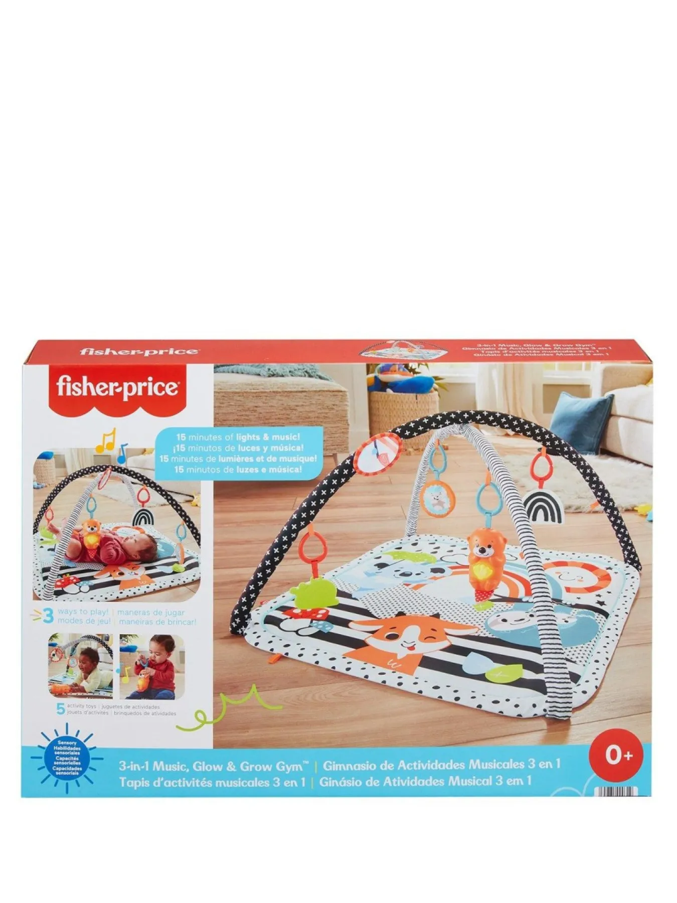 Christmas Gifts Fisher-Price 3-In-1 Music, Glow & Grow Baby Gym Play Mat* Christmas Gifts