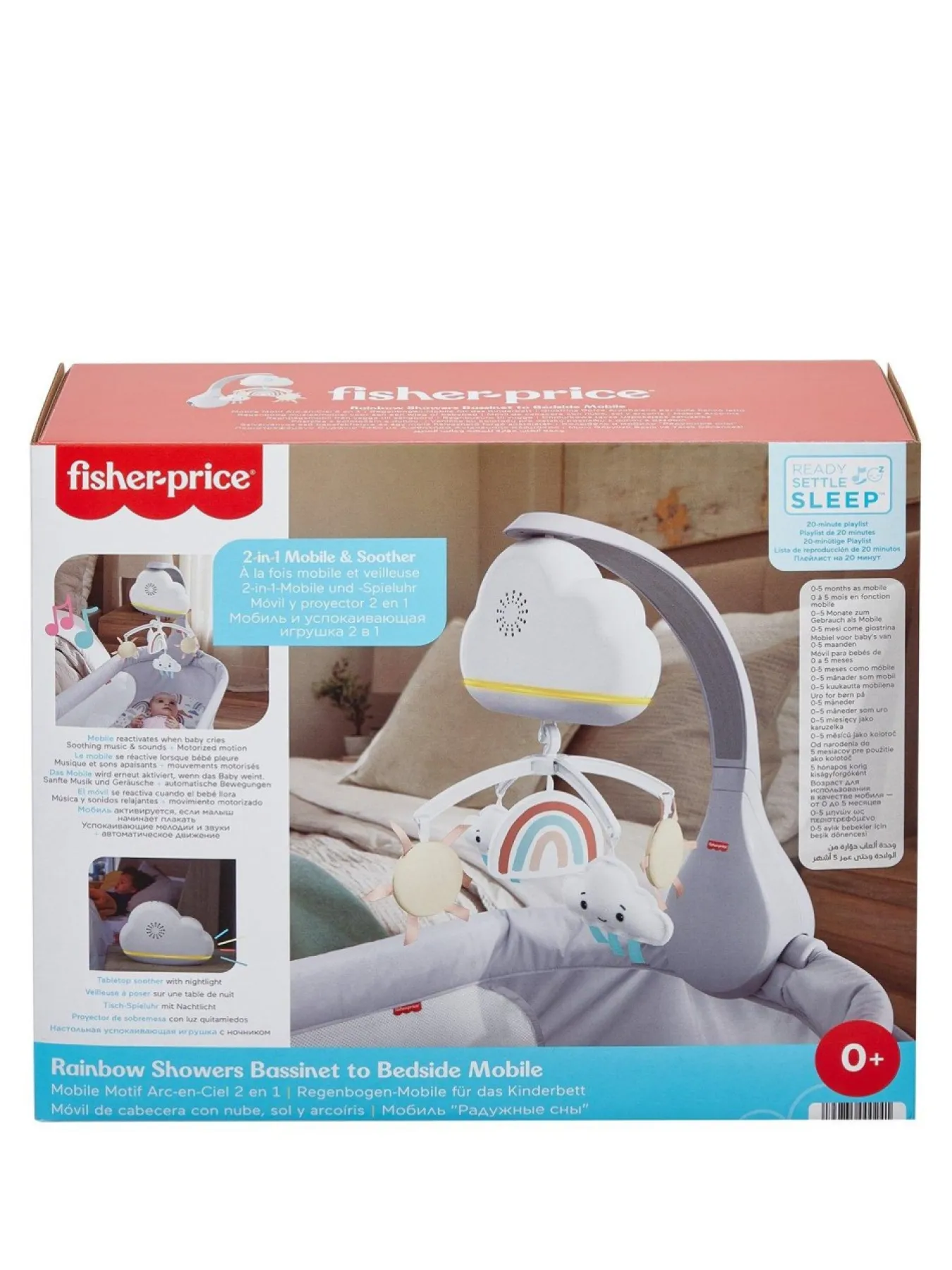 Christmas Gifts Fisher-Price Rainbow Showers Bassinet To Bedside Mobile* Christmas Gifts