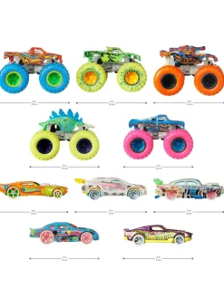 Christmas Gifts Hot Wheels Monster Trucks 1:64 Glow In The Dark Collection* Christmas Gifts