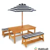 Christmas Gifts Kidkraft Outdoor Picnic Table & Bench Set With Cushions & Umbrella* Christmas Gifts