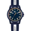 Christmas Gifts Lacoste Rider Navy Dial Orange Accent Kids/Teen Watch* Christmas Gifts