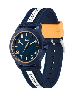 Christmas Gifts Lacoste Rider Navy Dial Orange Accent Kids/Teen Watch* Christmas Gifts