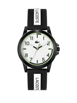 Christmas Gifts Lacoste White Dial Black And White Strap Kids/Teen Watch* Christmas Gifts