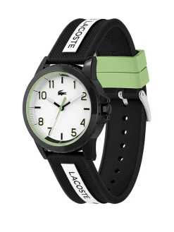 Christmas Gifts Lacoste White Dial Black And White Strap Kids/Teen Watch* Christmas Gifts