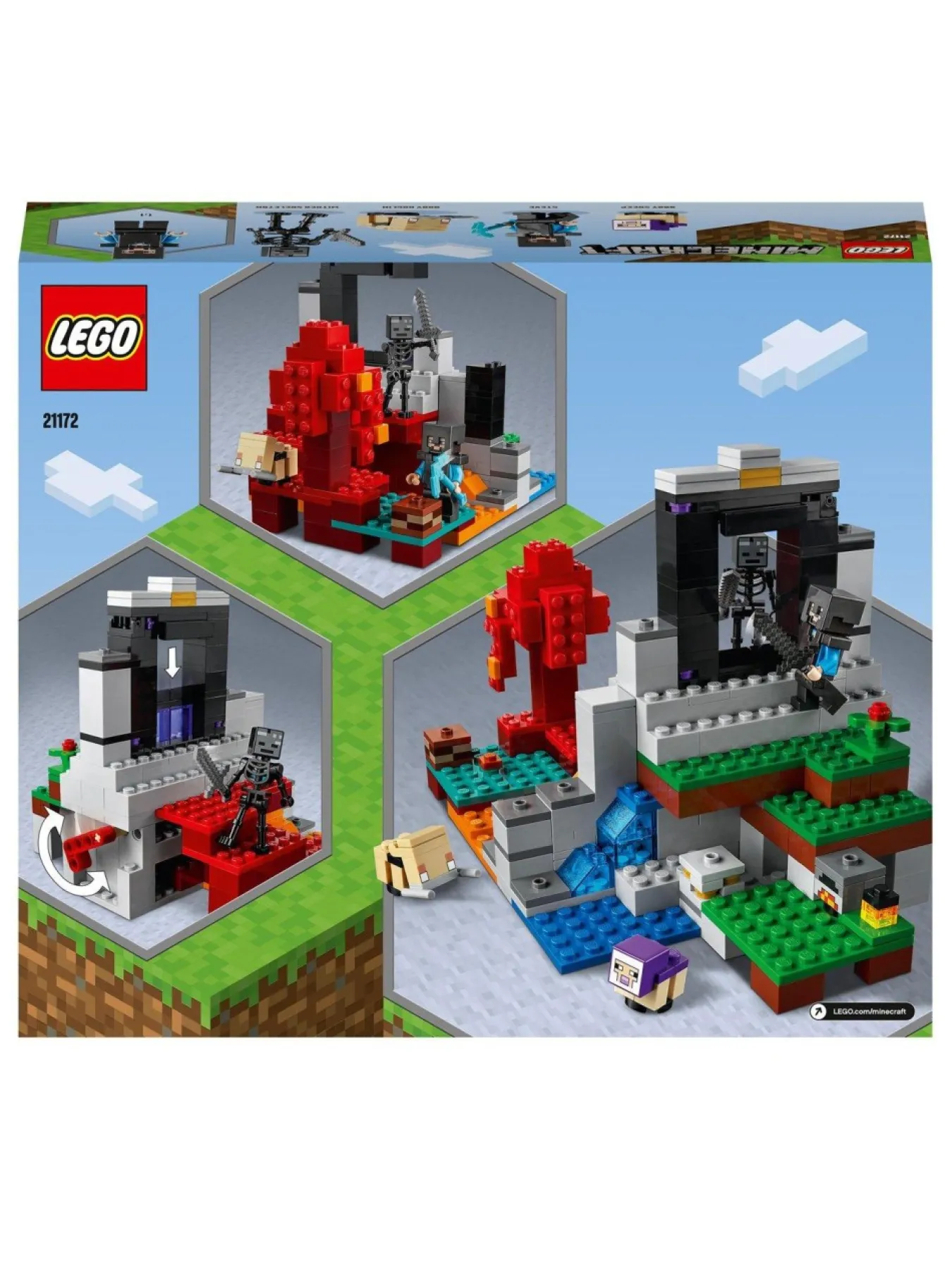 * Lego Minecraft The Ruined Portal Building Set 21172* Lego