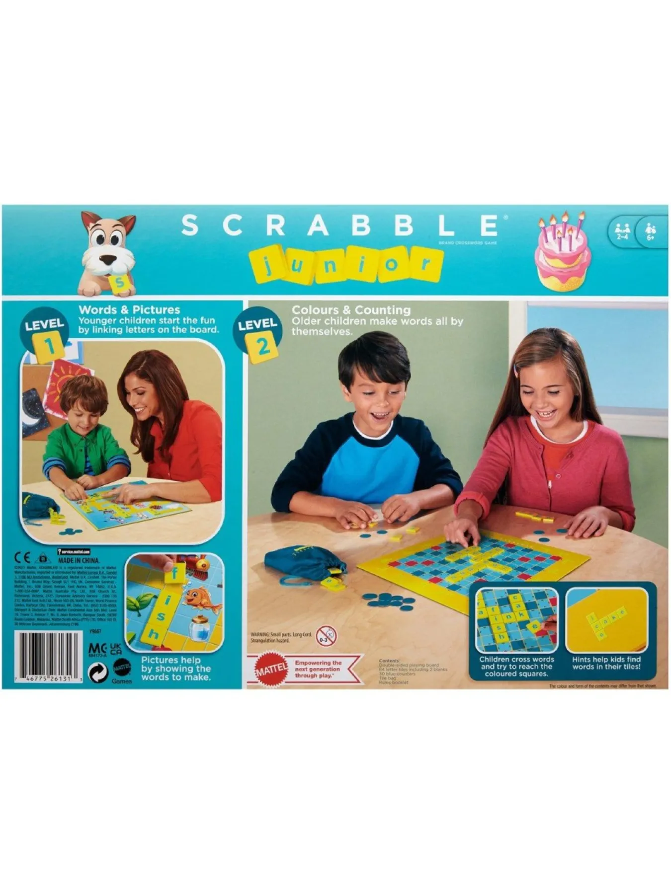 Christmas Gifts Mattel Scrabble Junior Family Board Game* Christmas Gifts