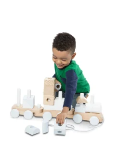 * Melissa & Doug Wooden Jumbo Stacking Train Natural* Melissa & Doug