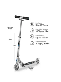 Christmas Gifts Micro Scooter Micro Sprite – Silver Led* Christmas Gifts