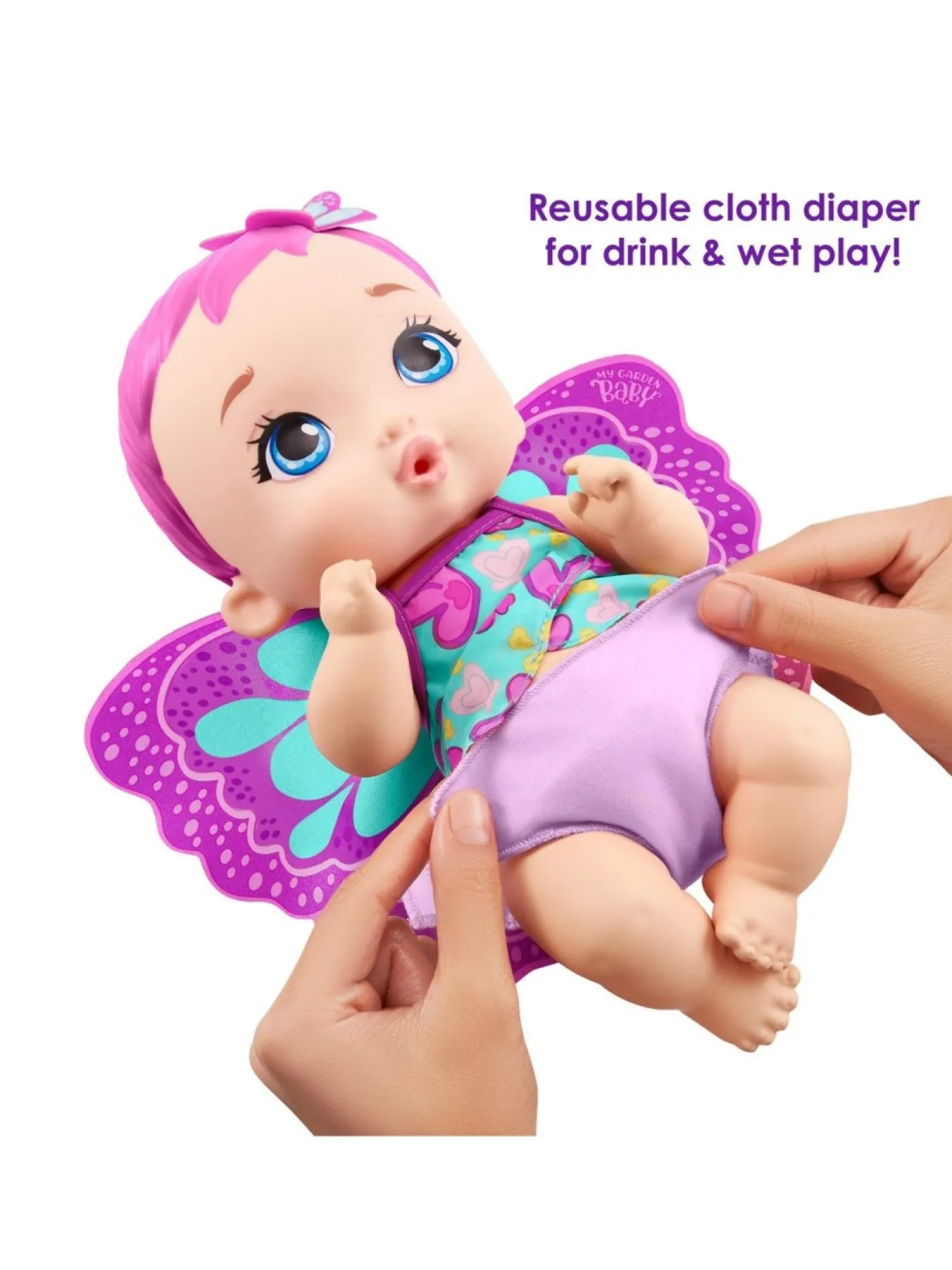 Christmas Gifts My Garden Baby Feed & Change Baby Butterfly Doll In Magenta* Christmas Gifts