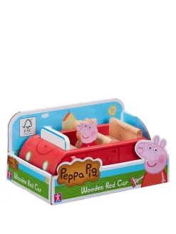* Peppa Pig Peppas Wood Play Family Car & Figure* Peppa Pig
