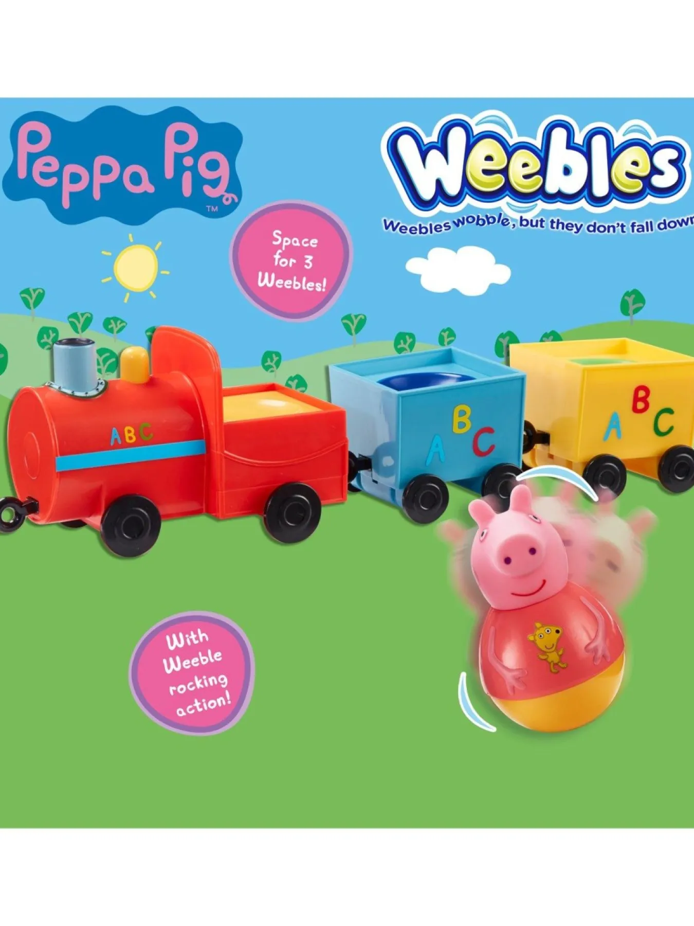 * Peppa Pig Weebles Pull Along Wobbily Train* Peppa Pig