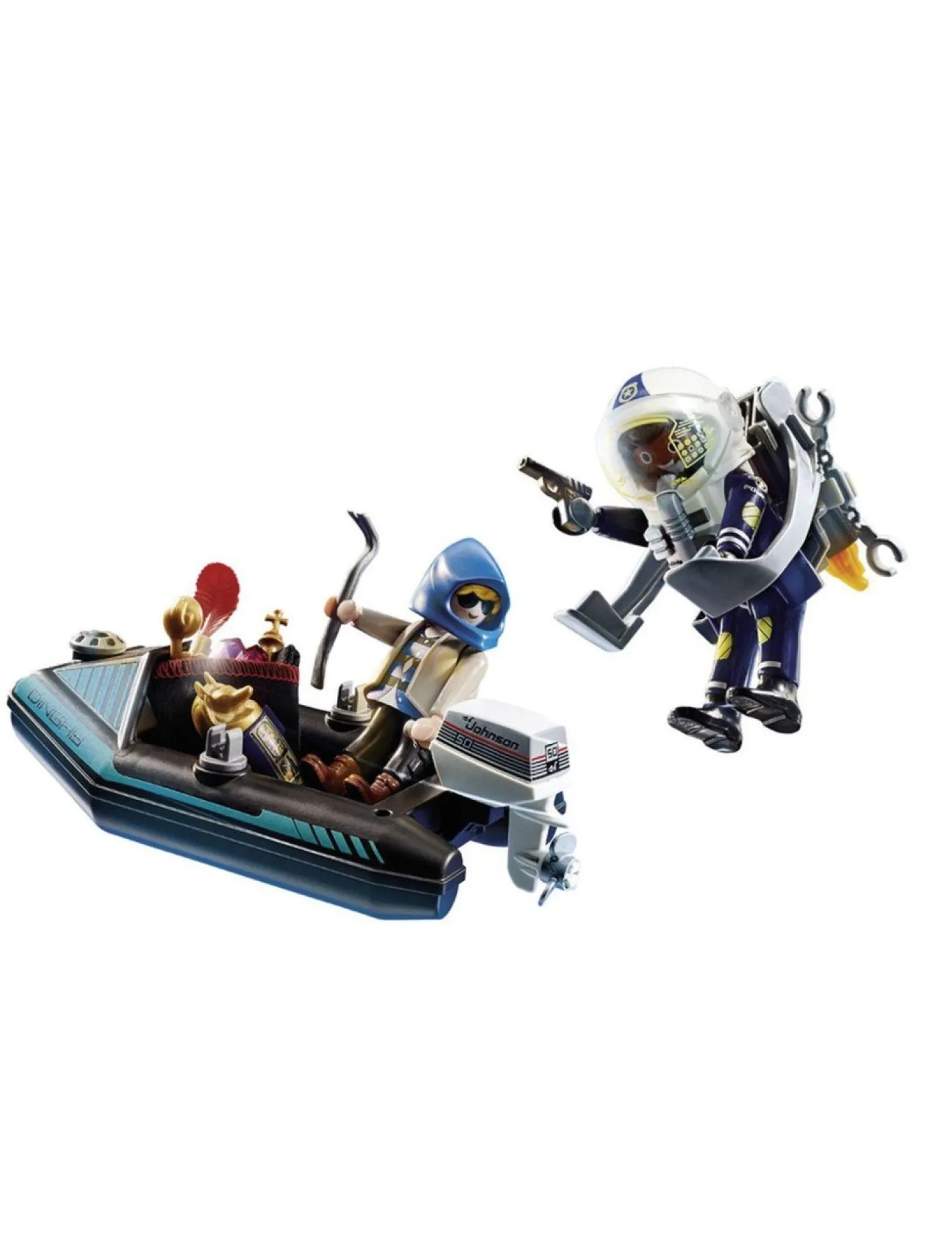 * Playmobil 70782 City Action Police Jet Pack With Boat* Playmobil