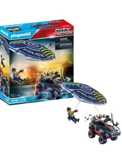 * Playmobil 70781 City Action Police Parachute With Amphibious Vehicle* Playmobil