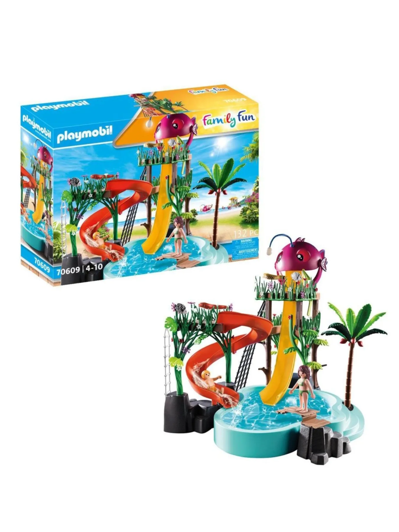 * Playmobil 70609 Family Fun Aqua Park Water Park With Slides* Playmobil