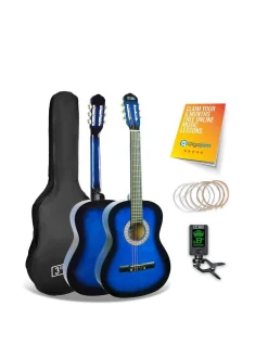 3rd Avenue 3/4 Size Classical Guitar Pack – Blueburst With Free Online Music Lessons* 3Rd Avenue