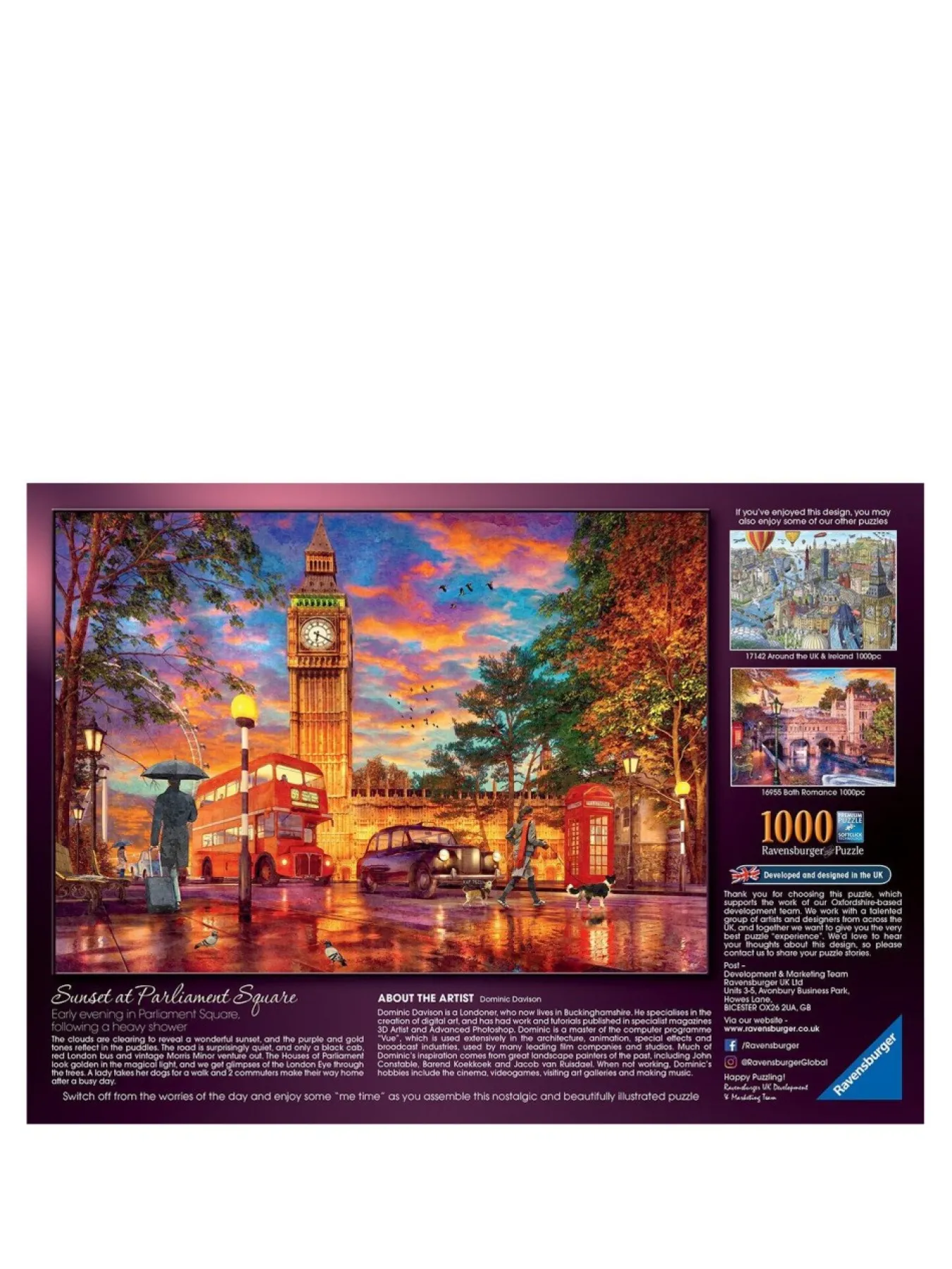 Christmas Gifts Shop Ravensburger Sunset At Parliament Square 1000 Piece Jigsaw Puzzle* Christmas Gifts