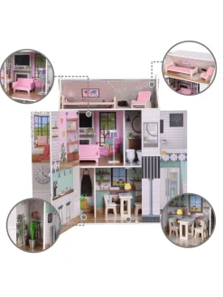 Christmas Gifts Teamson Kids Olivia's Little World – Dreamland 3 Side Open Farmhouse Doll House* Christmas Gifts