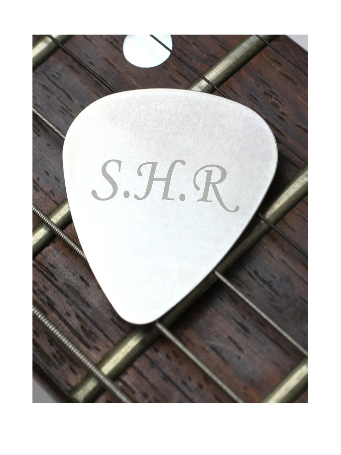 Christmas Gifts The Personalised Memento Company Personalised Silver Guitar Plectrum* Christmas Gifts
