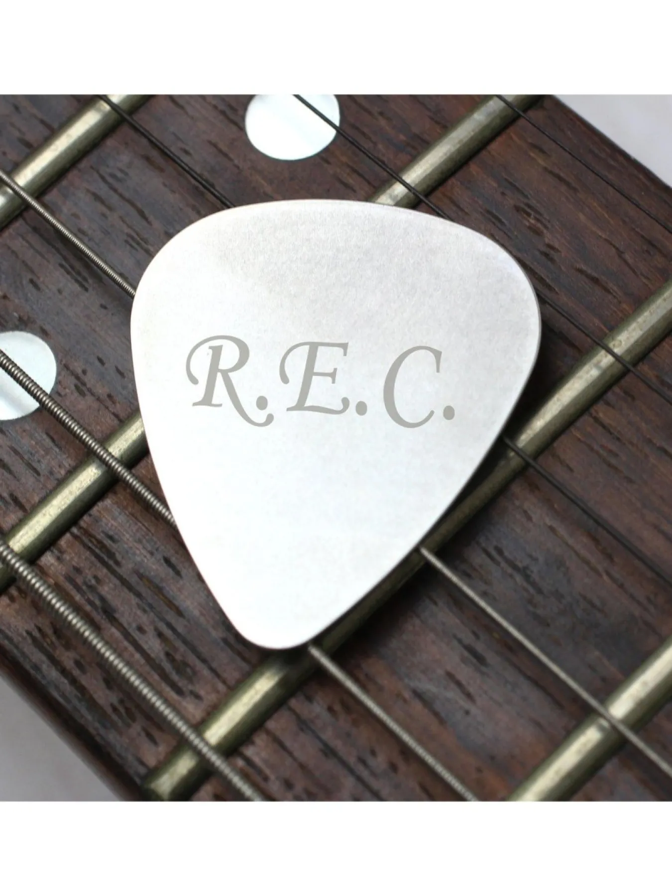 Christmas Gifts The Personalised Memento Company Personalised Silver Guitar Plectrum* Christmas Gifts