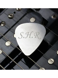Christmas Gifts The Personalised Memento Company Personalised Silver Guitar Plectrum* Christmas Gifts